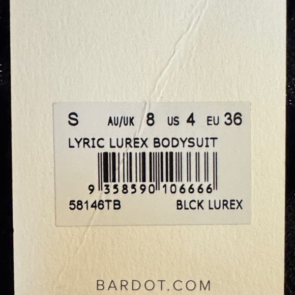 Bardot Black Long Sleeve Bodysuit NWT Small - Picture 7 of 7